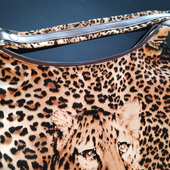 Leopard Print Purse Tote Shoulder Bag - Picture 11 of 16